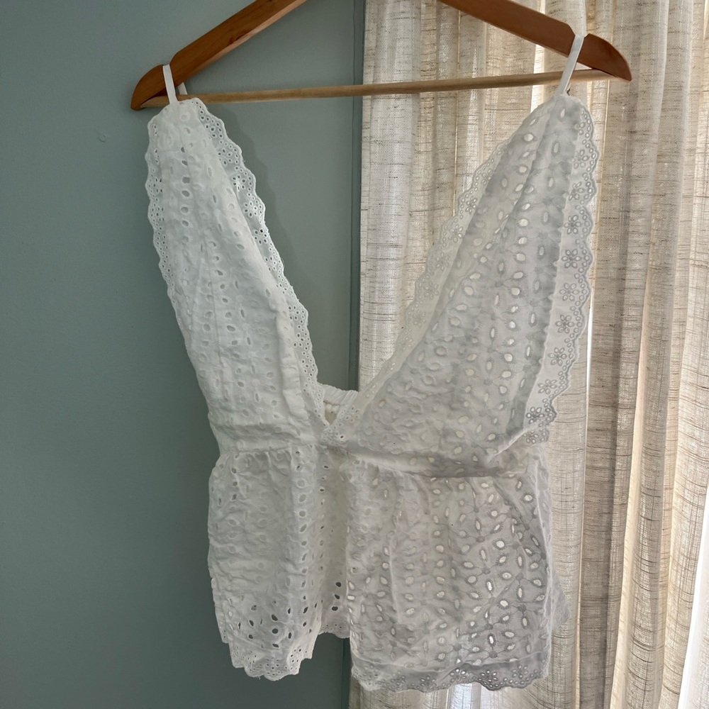 Deep V Lace Tank